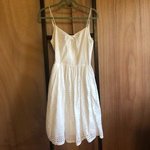 J Crew White Eyelet Dress